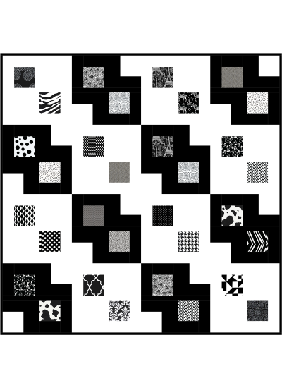Black and White Quilt by Susan Emory