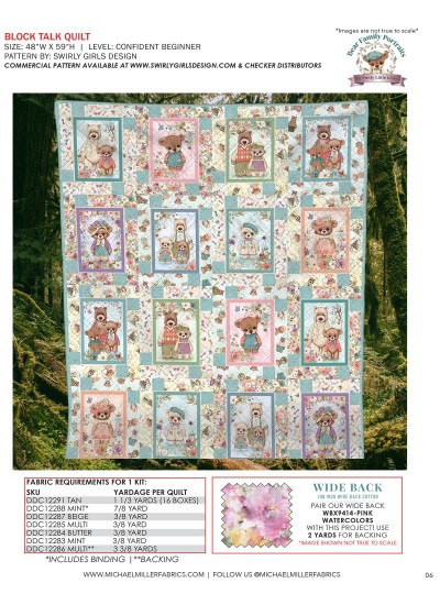 Block Talk feat. Bear Family Portraits by Swirly Girls Design   KITTING GUIDE