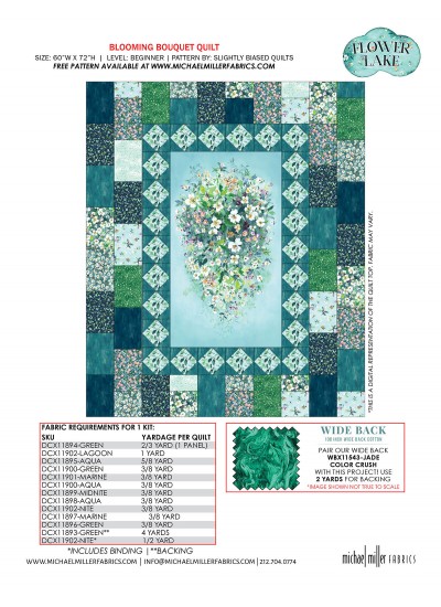 Blooming bouquet Flower Lake by Slightly Biased Quilts feat. Flower Lake Kitting Guide