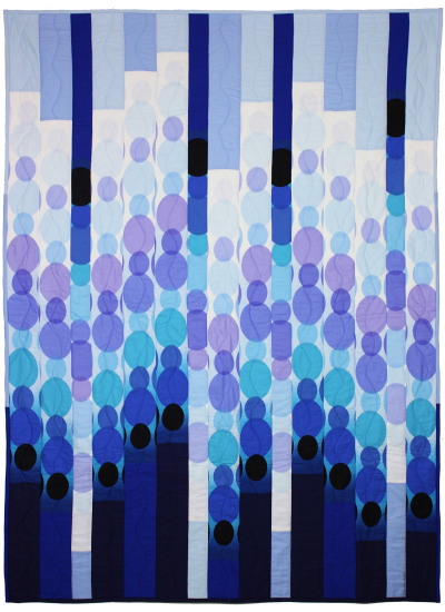 Blue Raindot Bargello  by Marinda Stewart