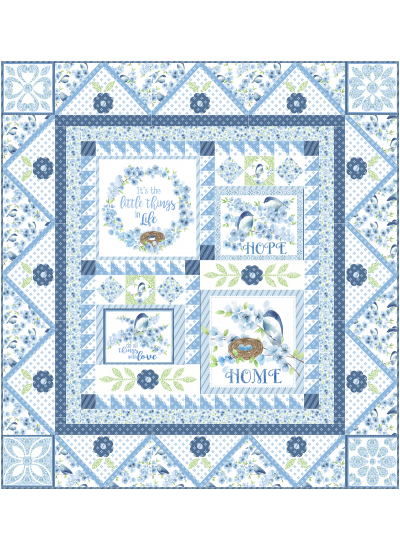 Blessings Bluebird Quilt by Marsha Evans Moore