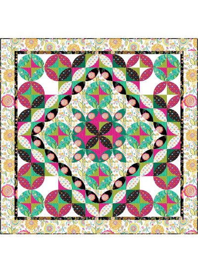 Bohemian Peels Quilt by Material Girlfriends Patterns  /63"x63"