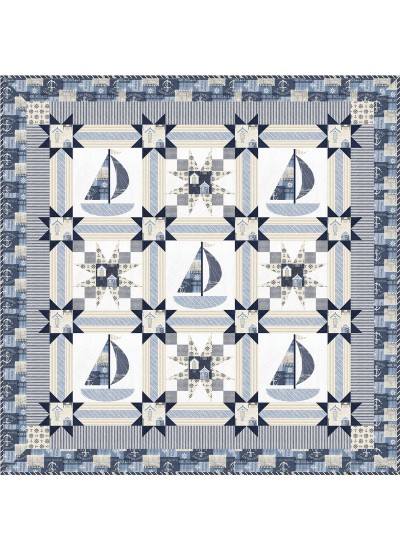 Set Sail Bon Voyage Quilt by Christine Stainbrook /51"x51"