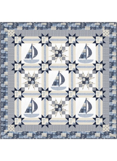 Set Sail Bon Voyage Quilt by Christine Stainbrook /51"x51"