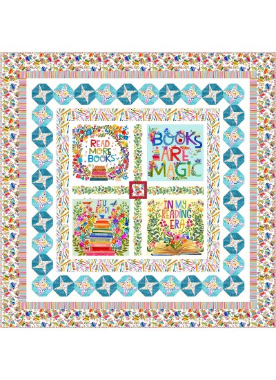 Adventures quilt fear. books are magic by Project House 360 - free pattern available October, 2025