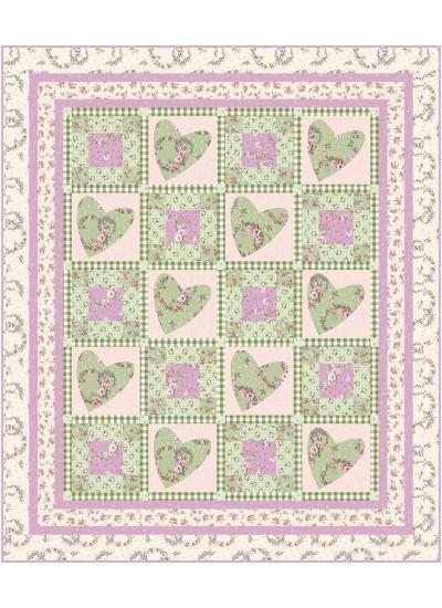 Budding Rose Patch Quilt feat. Budding Roses by Ladeebug Design