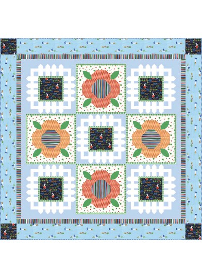 Bunnys Garden Quily by Heidi Pridemore /64"x64"