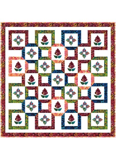 Bustling Bazaar Quilt by Natalie Crabtree / 75-3/4"x75-3/4"