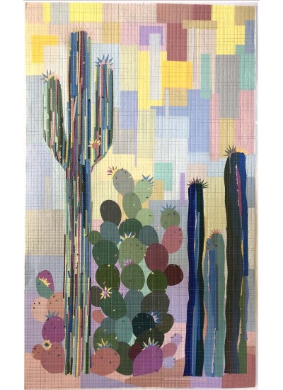 Cactus Quilt by Laura Hein /37"x61"