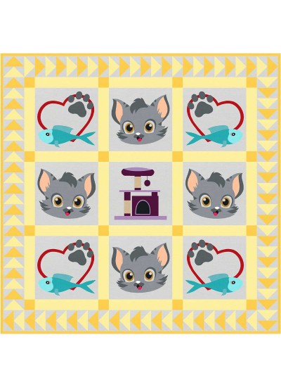 Here Kitty Kitty feat. cotton couture by Project House 360 - free pattern available 