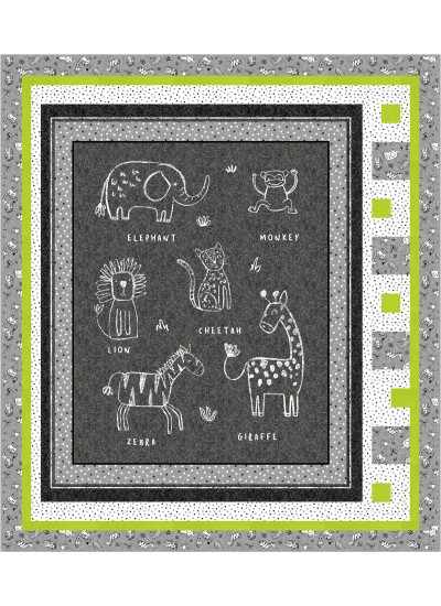 Chalkboard Animals Quilt