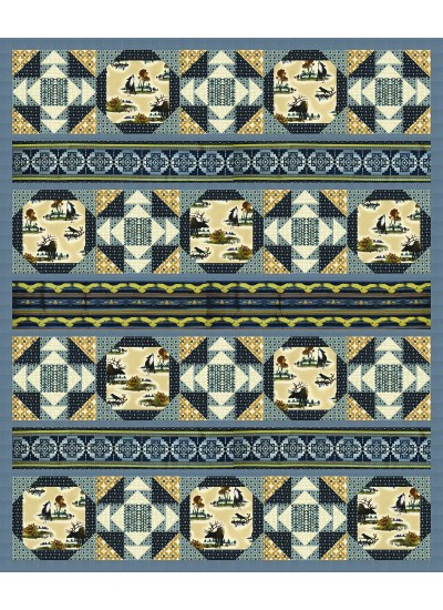 Chase and Buck Quilt by Heidi Pridemore / 63"x76" 