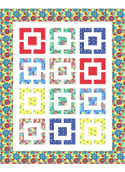 Chatterbox Quilt by Susan Emory  /58"x72"