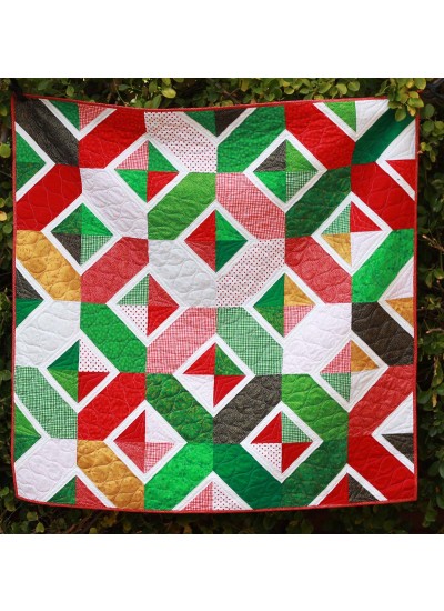 Scrappy Christmas quilt  by On Williams Street 