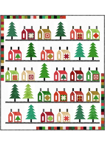 Christmas Village quilt by Natalie Crabtree 