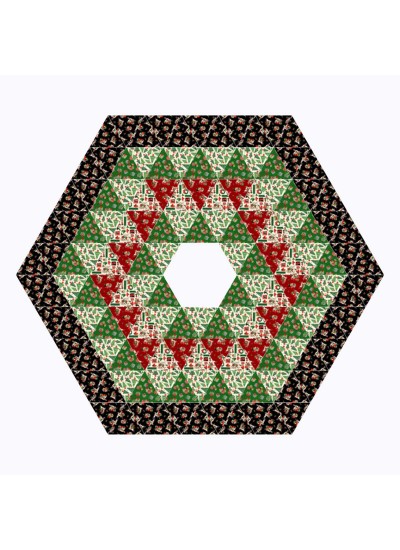 round up tree skirt christmas rodeo by siobhan Fitzpatrick /50"Wx50"H 