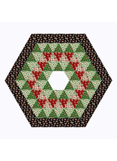 round up tree skirt christmas rodeo by siobhan Fitzpatrick /50"Wx50"H 