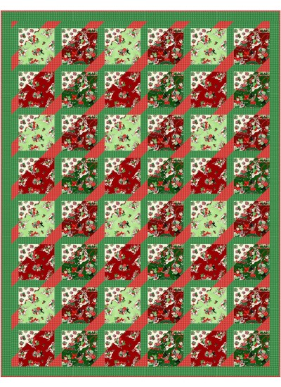 christmas cheer chistmas rodeo quilt by tamarinis /58"Wx76"H