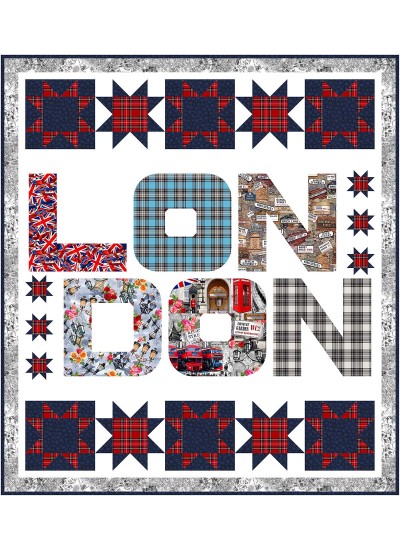Merry Ole London city of london quilt by Natalie crabtree art collective