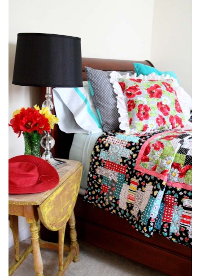 Clubhouse Inspiration -vintage bed photo quilt 