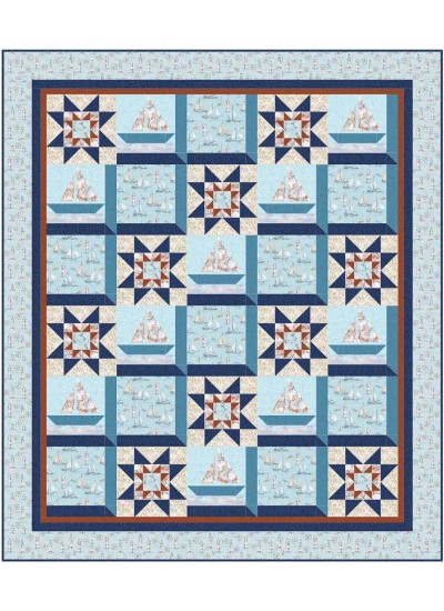 Nautical stars Quilt coastal living by fabric addict 