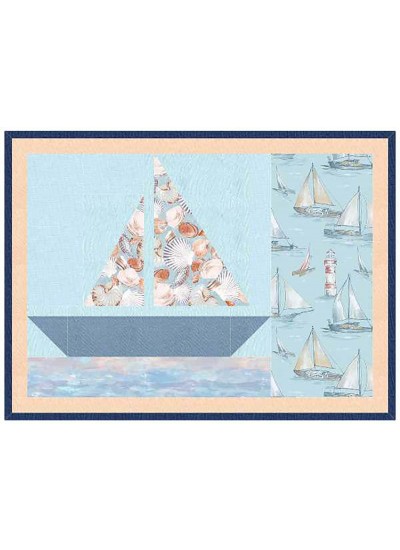 Set Sails placemat coastal living by Karen Bialik 