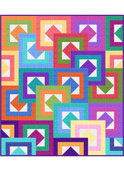 All Stacked Up - Coco Quilt by Colourwerx 57"x65"