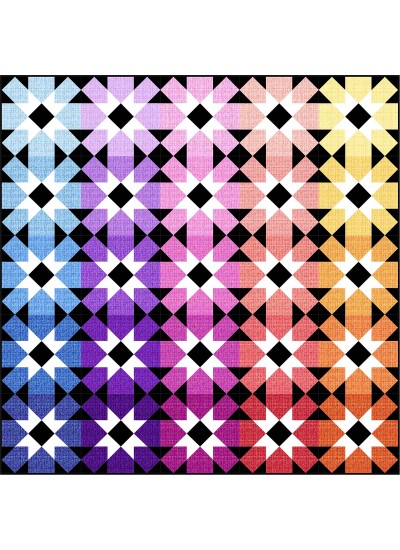 Coco Burst Quilt Tropical by Sherry Shish /60"x60"