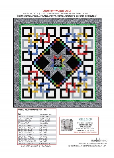 Color My World Living color The Fabric Addict/Karen Bialik kitting guide
