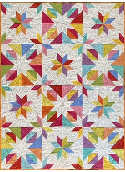 Confetti Star Cotton Couture Quilt by Material Girlfriends