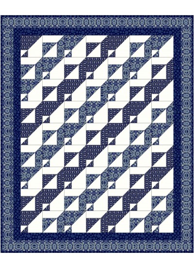 Unhinged quilt feat. Cottagecore Blue by Carolyns in Stitches