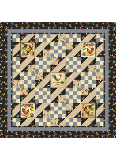 Country Lanes Quilt by Brenda Plaster - Spool & Bobbin Quilting / 68-1/2" x 68-1/2"