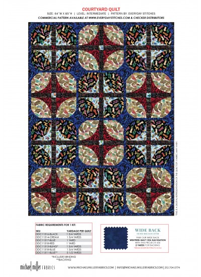 courtyard gilded age by everyday stitches Kitting Guide