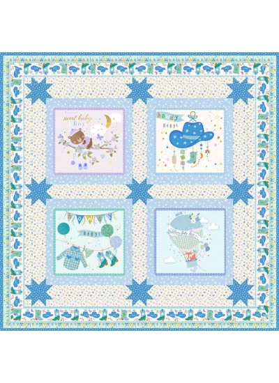 Yahoo Quilt (Blue) feat. Cowboy & Cowgirl Cuddles by Project House 360- free pattern available March 2027