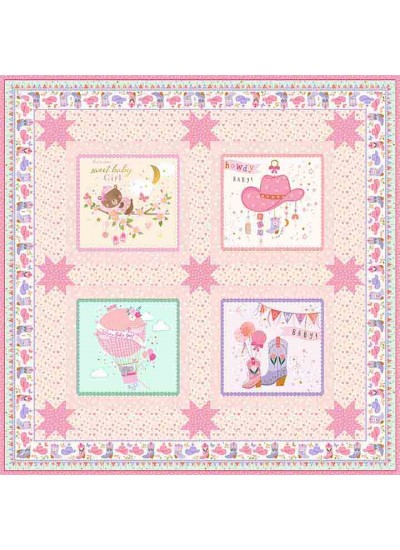 Yahoo Quilt (Pink) feat. Cowboy & Cowgirl Cuddles by Project House 360- free pattern available March 2027