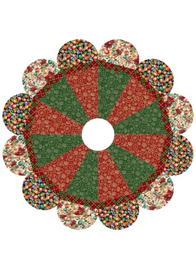 sugarplum treeskirt feat. cozy little christmas by Project House 360- free pattern available in june, 2026