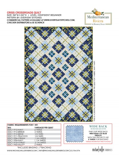 CRISS CROSSROADS BY EVERYDAY STITCHES FEAT. MEDITERRANEAN RIVIERA KITTING GUIDE