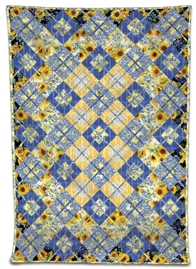 Criss Crossroads summer sunflowers Everyday Stitches quilt
