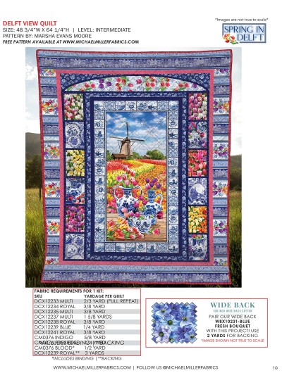 Delft View feat. Spring in Delft by Marsha Evans Moore KITTING GUIDE
