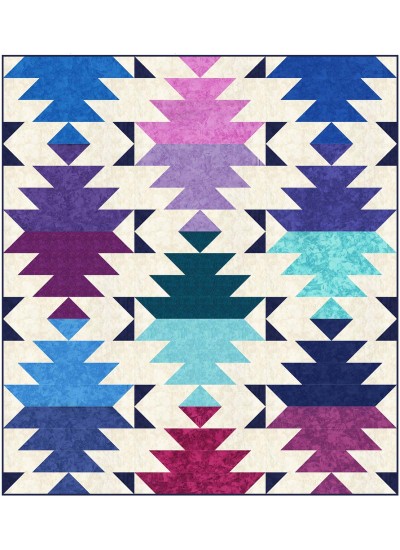 Krystal Desert Sky Quilt by Jessica Vanderburgh of Sew Many Creations /54"x60"