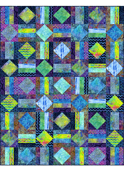 Diamonds at Sea - BATIK Quilt