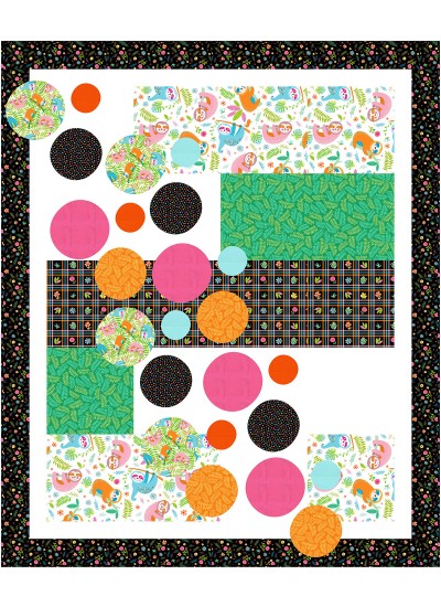 bubbles quilt dont hurry be happy by Kate Colleran Designs