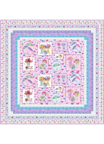 Rainy Days Quilt feat. Drizzle Dream by Project House 360 - free pattern available February 2027
