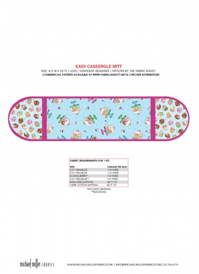 easy casserole mitt sweet indulgence by the fabric addict Kitting Guide