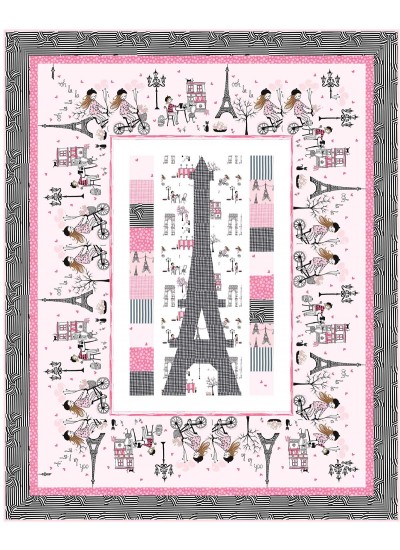 Eiffel Tower Quilt by Wendy Sheppard /49"x61"