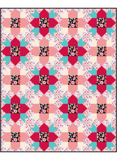 Bloomin" Enchanted Dreams Twin Quilt by Miss Winnie Designs 72"x90"