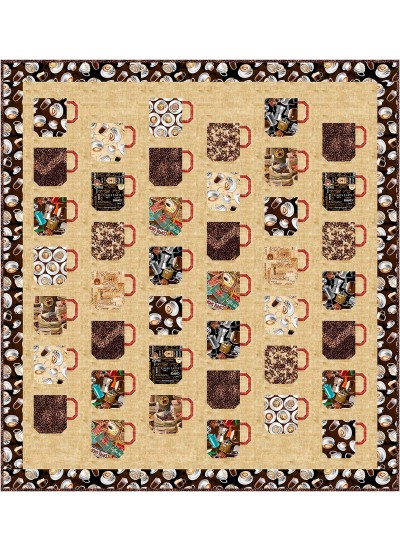 Let's meet for coffee quilt feat. espresso yourself By Natalie Crabtree