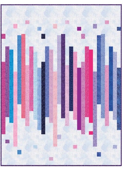 Fairy Frost Loose Change - Twilight Sky Quilt by Sam Hunter of Hunter's Design Studio /60"x84"