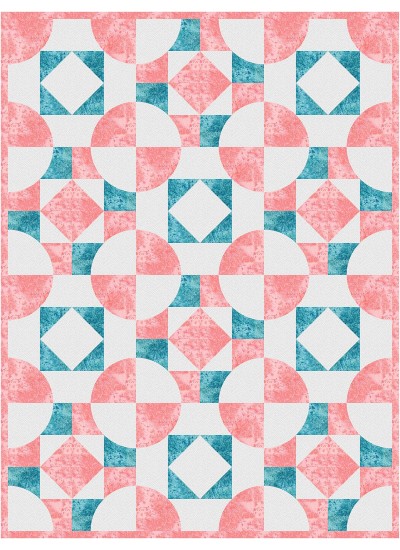 Monochromality  -fairy Frost Quilt by On Williams Street 56"x74"