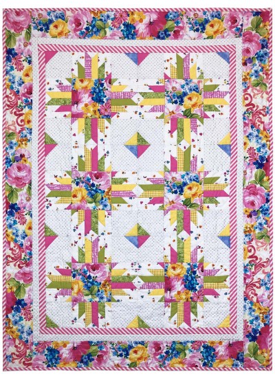 Fantasy Bloom Spring Quilt by Marinda Stewart /40"x54"